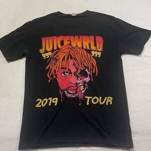 Juicewrld band tee Jerzees Black and Orange Graphic Tee size small